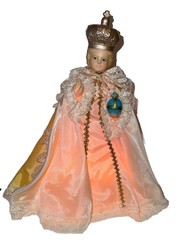 Infant Of Prague Jesus Statue Figurine Light ￼12” Vintage