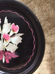 Multiple Available Vintage Floral TOLEWARE Tole METAL TRAY 12”