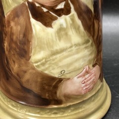 Limoges Tankard Store Keeper Man Smoking Hand Painted William Guerin Co.