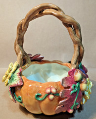 Fitz & Floyd Classic Autumn Splendor Basket Pumpkin Thanksgiving Acorn 8″