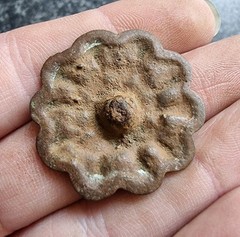 Medieval / Post Medieval Mount Metal Detecting Find Antique 31mm