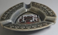 Vintage Irish Porcelain Shamrock Trinket Dish Made in Ireland Souvenir