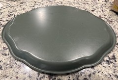 Vintage Hand-Painted Toleware Metal Tray Apple Peach Grapes 16 3/4” x 14”
