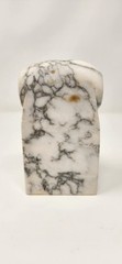 Stunning Vintage Restoration Hardware Solid Marble Scrolled Bookends Pair- Heavy