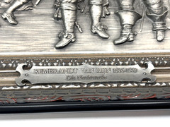 WMF Zinn German Pewter Relief Wall Art Rembrandt by J.A. Wennekes 12″x15″ Framed