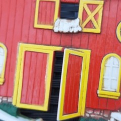 Vintage 1975 HOMCO Plastic Wall Plaques Red Barn And Farmhouse Kitchen Wall Art