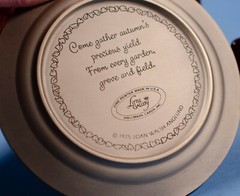 Hallmark Little Gallery Pewter Plate Joan Walsh Anglund Autumn 1975 Winter 1971