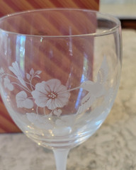 New 2 Avon Hummingbird 24% Lead Crystal Etched 7 7/8″ Tall Iced Tea Goblets
