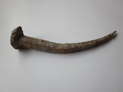 very rare ancient Roman heavy iron nail for crucifixion 1-2 century AD (2).