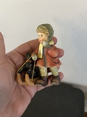 Vtg 2000 Hummel Goebel Sleigh Ride For Pup Christmas Ornament Figurine EXCELLENT