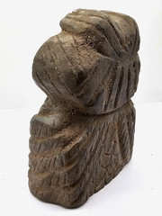 300 BC Athena Owl Ancient Greek Roman Statue Pure Stone Large Carved Artifact
