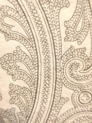 Vintage Ralph Lauren WHITE LABEL Italy King Sheet Gray Paisley Black Welt RARE