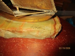 Vintage John De Mott Brass 17″ Sail Boat on Onyx Marble Base Signed Nautical
