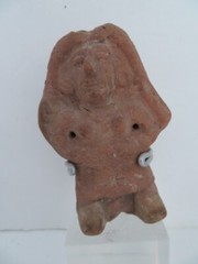 Pre Columbian Peru Warrior Head on Stand