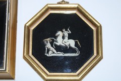 Sungott Art Studios NY Lot of 2 Limoges Cameo Framed Art Décor 8×8 and 7×7