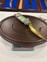 Cool & Very Rare Franklin Mint Largemouth Bass Collector Knife w/ Display AS IS