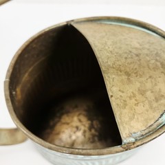 VTG Metal Copper Watering Can Decor Green Verdigris Teal Patina 0.5 Gal 12″