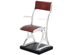 Arts and Crafts Sterling Silver and Enamel Presentation Folding Chair on Plinth
