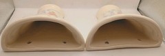 Vtg.80s 2pc. Home Interiors Tea Rose Ceramic Wall Pockets Cottage,Shabby Chic,