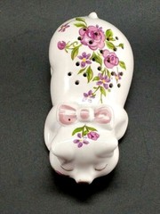 VTG Avon Ceramarte Brazil Floral Pomander Drawer Sachet Pig Shaker Potpourri
