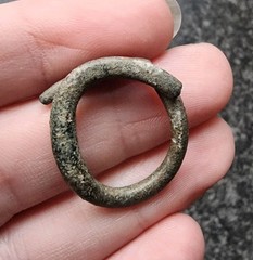 Rare Celtic Hair Ring Bronze Twisted Coiled Antique Metal Detecting Find