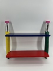 Vintage 1980’s Pierre Sala Big Pencils Wall Shelf Primary Colors 80’s Retro