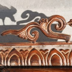 Vintage Art Nouveau Style Heavy Bronze Metal Wall Hanging Art Ornate Roses