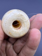 Ancient Old Antique Bactrian Top Alabaster Stone Bead From Balkh Afghanistan