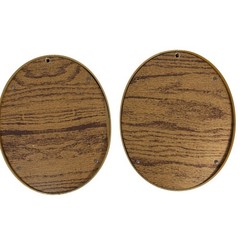 Vintage HOMCO Gold Toned Oval Frames Pair Countryside Themed Prints MADE IN USA