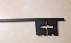 Vintage Cast Iron Skeleton Key Gothic Wall Decor MCM Medieval 1960s 28″ 3 Pc