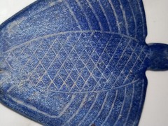 Ancient rare Lapis lazuli big etched design amulet from Afghanistan