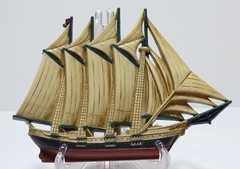 Burwood USA Vintage Nautical Clipper Ships/Wheel 3D Relief Wall Home Decor Set!