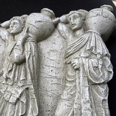 Greek Pla/ster (plastic) Relief Frieze Roman times sculptures toga Decor 15×11”!