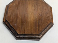 Vintage Unbranded Octagon 8 Sided Wood Display Pedestal Wooden Stand 5″ x 5″;