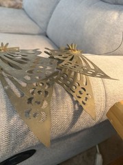 Vintage Brass Set of 3 Butterflies Wall Or Sitting Decor Metal Art