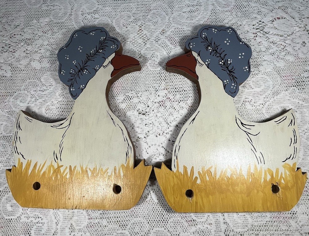 1980s VTG Wooden Mother Goose Magazine / Book Slide Missing Dowels Set of 2