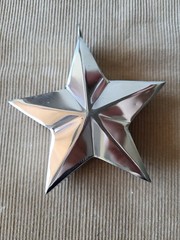 Modernist Metal Star Decor • Handcrafted Heavy Object • German Vintage Design