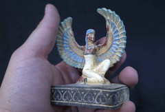 Authentic Ancient Egyptian Antique Rare Goddess Isis Statue Figurine Egyptian BC
