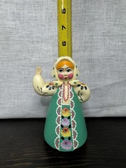 VINTAGE RUSSIAN DANCING GIRL BOBBLEHEAD DOLL FIGURINE 5″ TALL W/ ORIGINAL BOX