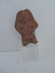 Pre Columbian Peru Warrior Head on Stand