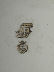 Antique Limoges France Hand Painted Playing Cherubs On Porcelain (LOT OF 2)