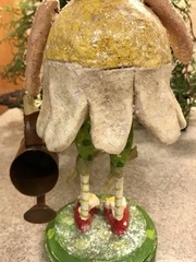 Penny McAllister 2007 Folk Art “Petal Pusher” Paper-Mache Bobblehead Figure