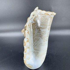 Hand Made Studio Art Pottery Vase Flower Shape Made In Greece Vintage Pottery