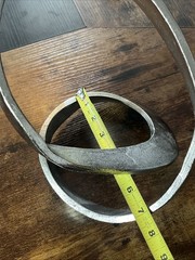 Metal Abstract Ribbon Sculpture Metal Art Modernist Mid Century Mcm