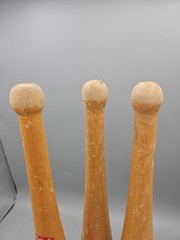 Antique Juggling Pins Wood Exercise Clubs Sportscraft Indian Club VTG Lot Of 3