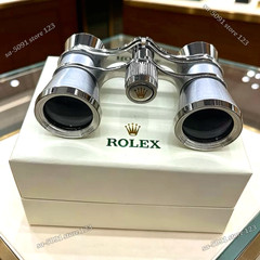 Rolex Opera Binoculars Silver Display Desk Collectible Rare Luxury