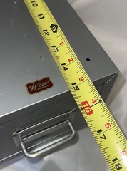 Weiss Steel 16” Long Index Card Single Drawer Metal File Filing Cabinet Vintage