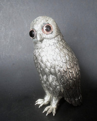 VINTAGE EDWARDIAN E.P. SILVER OWL SHAKER 2 – GERMANY