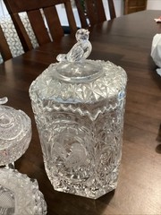 3 Set VTG HOFBAUER BYRDES Crystal Trinket Boxes Bird, W. Germany Mid-late 1900s