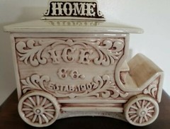 Vintage ~ Treasure Craft ~ Home Ice Co. Truck ~ Ceramic Cookie Jar ~ Made in USA